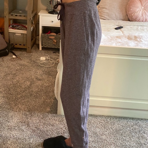 Maroon/gray Lululemon Joggers - good as new - Picture 2 of 14